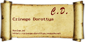 Czinege Dorottya névjegykártya
